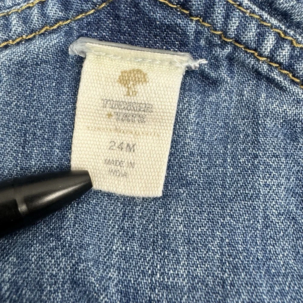 Baby TUCKER + TATE Denim‎ Overalls Medium Wash Snap legs - 24 months